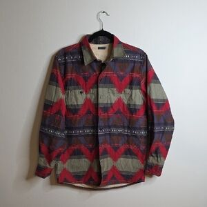Earthbound Trading Co Patterned Shirt Jacket - Size Medium 100% Cotton